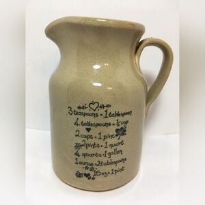 Moira Pottery England Glazed 6" Pitcher Stoneware PRIMITIVE Home Farm House